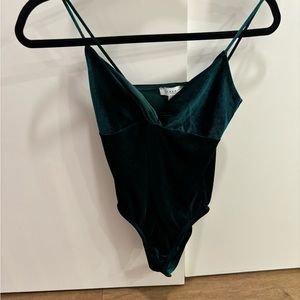 Topshop velvet body suit size 4